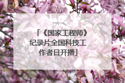 《国家工程师》纪录片全国科技工作者日开播