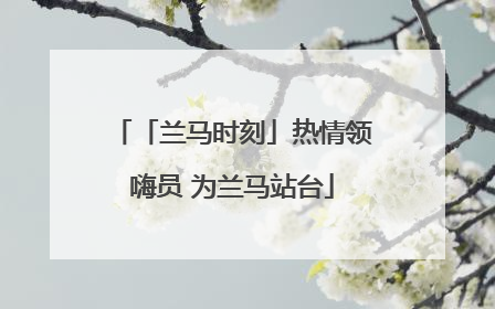 「兰马时刻」热情领嗨员 为兰马站台