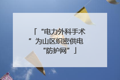 “电力外科手术”为山区织密供电“防护网”