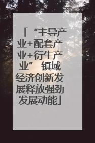 “主导产业+配套产业+衍生产业” 镇域经济创新发展释放强劲发展动能