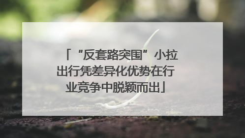 “反套路突围”小拉出行凭差异化优势在行业竞争中脱颖而出
