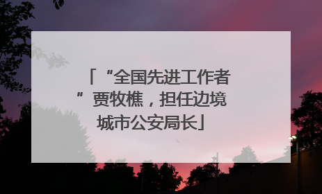 “全国先进工作者”贾牧樵，担任边境城市公安局长