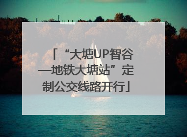“大塘UP智谷—地铁大塘站”定制公交线路开行