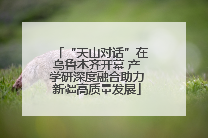 “天山对话”在乌鲁木齐开幕 产学研深度融合助力新疆高质量发展