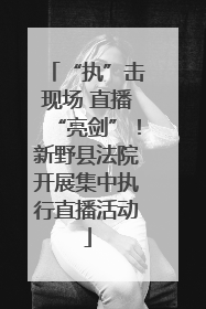 “执”击现场 直播“亮剑”！新野县法院开展集中执行直播活动