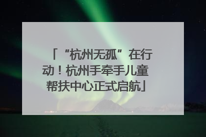 “杭州无孤”在行动！杭州手牵手儿童帮扶中心正式启航