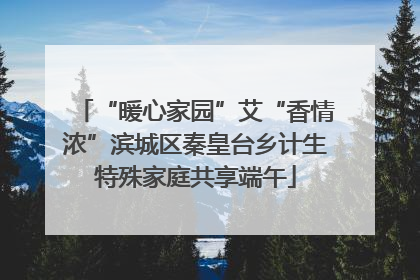 “暖心家园”艾“香情浓”滨城区秦皇台乡计生特殊家庭共享端午
