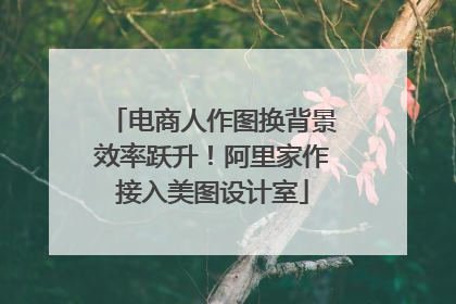 电商人作图换背景效率跃升！阿里家作接入美图设计室