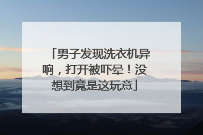 男子发现洗衣机异响，打开被吓晕！没想到竟是这玩意