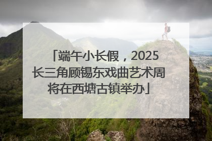 端午小长假，2025长三角顾锡东戏曲艺术周将在西塘古镇举办