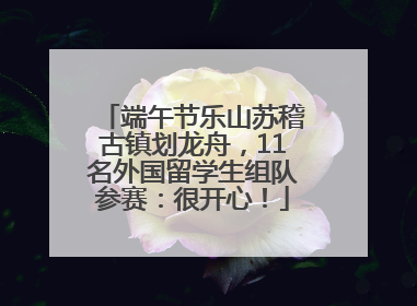 端午节乐山苏稽古镇划龙舟，11名外国留学生组队参赛：很开心！