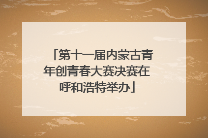 第十一届内蒙古青年创青春大赛决赛在呼和浩特举办