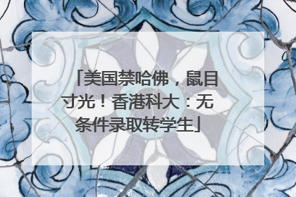 美国禁哈佛，鼠目寸光！香港科大：无条件录取转学生