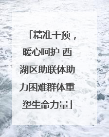 精准干预，暖心呵护 西湖区助联体助力困难群体重塑生命力量