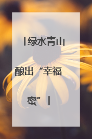 绿水青山酿出“幸福蜜”