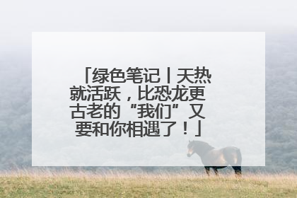 绿色笔记丨天热就活跃，比恐龙更古老的“我们”又要和你相遇了！