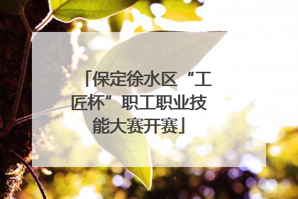 保定徐水区“工匠杯”职工职业技能大赛开赛