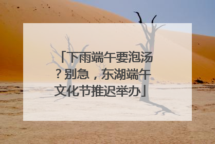 下雨端午要泡汤？别急，东湖端午文化节推迟举办