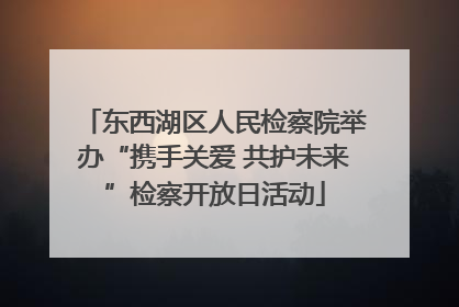东西湖区人民检察院举办“携手关爱 共护未来”检察开放日活动