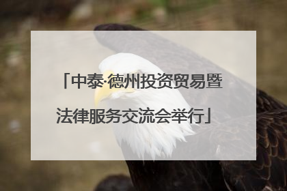 中泰·德州投资贸易暨法律服务交流会举行