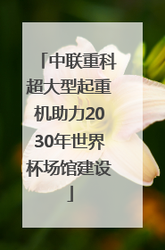 中联重科超大型起重机助力2030年世界杯场馆建设