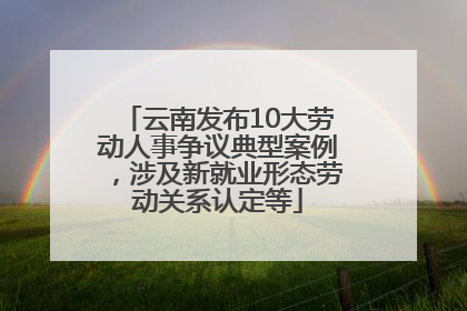 云南发布10大劳动人事争议典型案例，涉及新就业形态劳动关系认定等
