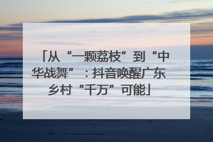 从“一颗荔枝”到“中华战舞”：抖音唤醒广东乡村“千万”可能