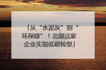 从“水泥灰”到“环保绿”！北湖这家企业实现低碳转型