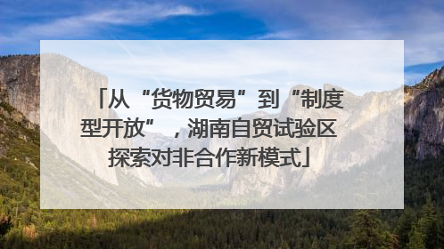 从“货物贸易”到“制度型开放”，湖南自贸试验区探索对非合作新模式