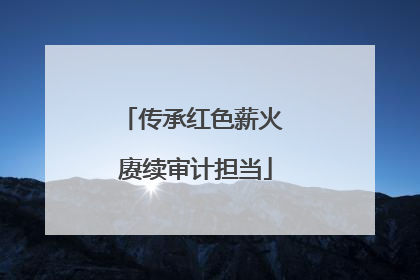 传承红色薪火 赓续审计担当