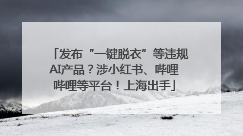 发布“一键脱衣”等违规AI产品？涉小红书、哔哩哔哩等平台！上海出手