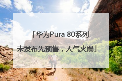 华为Pura 80系列未发布先预售，人气火爆