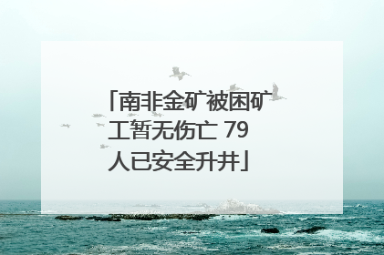 南非金矿被困矿工暂无伤亡 79人已安全升井