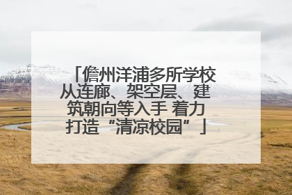 儋州洋浦多所学校从连廊、架空层、建筑朝向等入手 着力打造“清凉校园”
