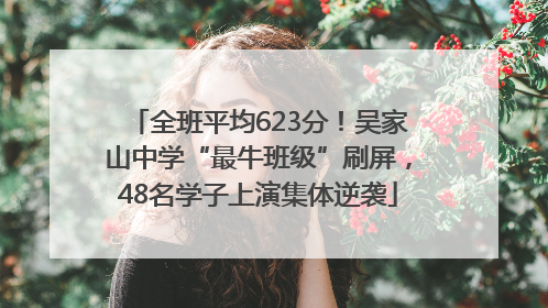 全班平均623分！吴家山中学“最牛班级”刷屏，48名学子上演集体逆袭