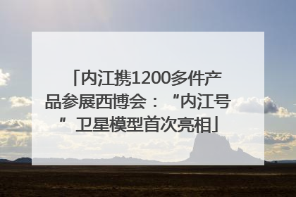 内江携1200多件产品参展西博会：“内江号”卫星模型首次亮相