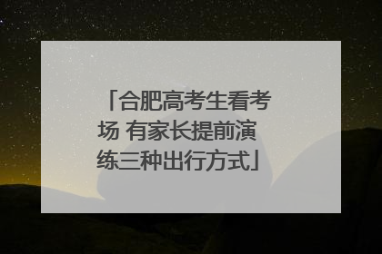 合肥高考生看考场 有家长提前演练三种出行方式