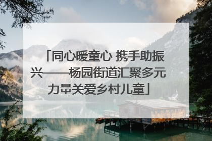 同心暖童心 携手助振兴——杨园街道汇聚多元力量关爱乡村儿童