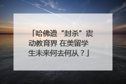 哈佛遭“封杀”震动教育界 在美留学生未来何去何从？
