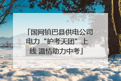 国网镇巴县供电公司 电力“护考天团”上线 温情助力中考
