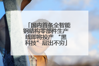 国内首条全智能钢结构零部件生产线即将投产 “黑科技”层出不穷