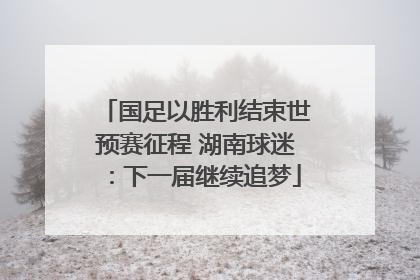 国足以胜利结束世预赛征程 湖南球迷：下一届继续追梦
