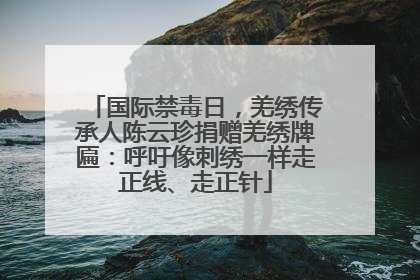 国际禁毒日，羌绣传承人陈云珍捐赠羌绣牌匾：呼吁像刺绣一样走正线、走正针