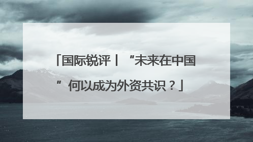 国际锐评丨“未来在中国”何以成为外资共识？