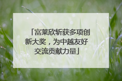 富莱欣斩获多项创新大奖，为中越友好交流贡献力量