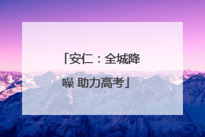 安仁：全城降噪 助力高考