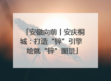 安徽向前丨安庆桐城：打造“锌”引擎 绘就“锌”图景