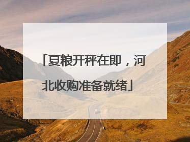 夏粮开秤在即，河北收购准备就绪