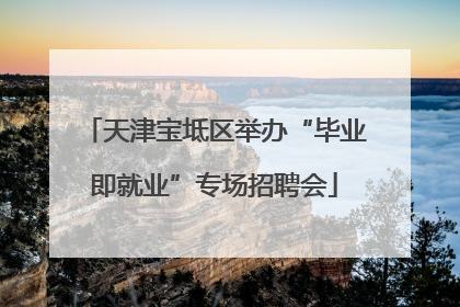 天津宝坻区举办“毕业即就业”专场招聘会