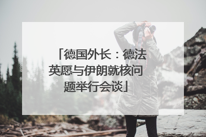 德国外长：德法英愿与伊朗就核问题举行会谈